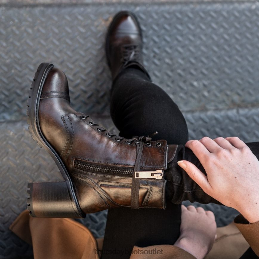 pl Thursday Boots kobiety buntownik czarna kawa V64N62407 buty