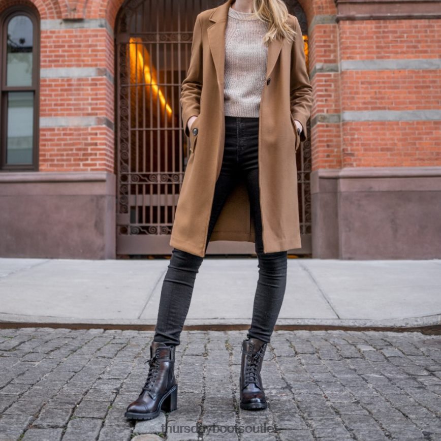pl Thursday Boots kobiety buntownik czarna kawa V64N62407 buty