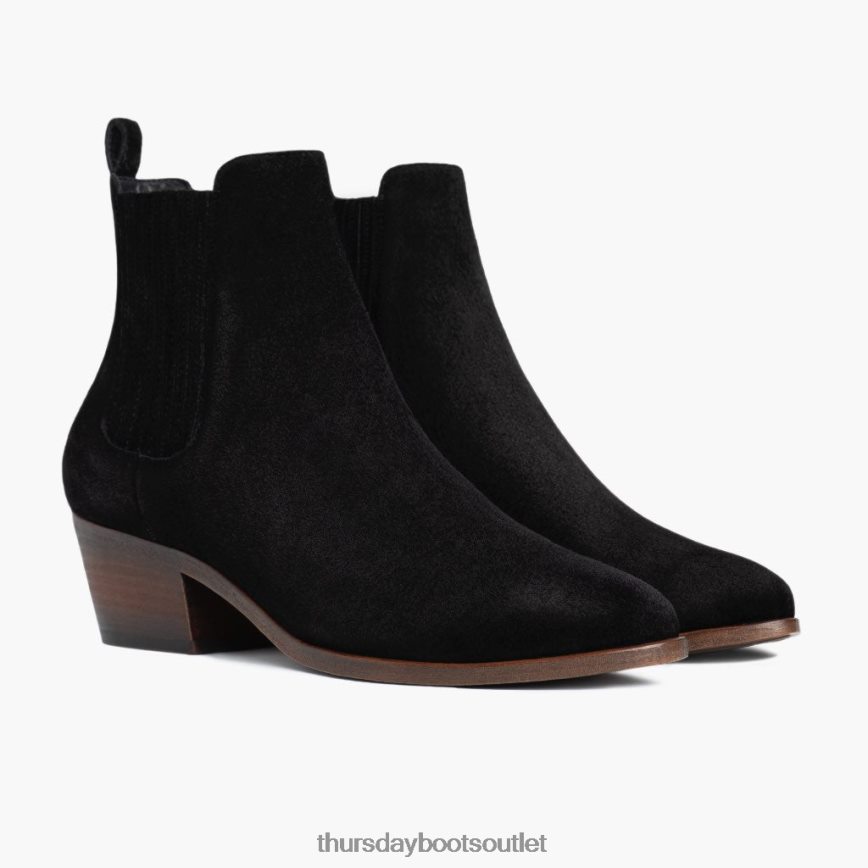 pl Thursday Boots kobiety but marzyciela czarny zamsz V64N62375 buty