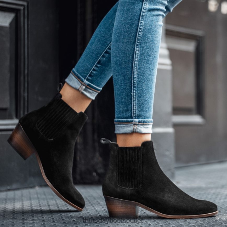 pl Thursday Boots kobiety but marzyciela czarny zamsz V64N62375 buty
