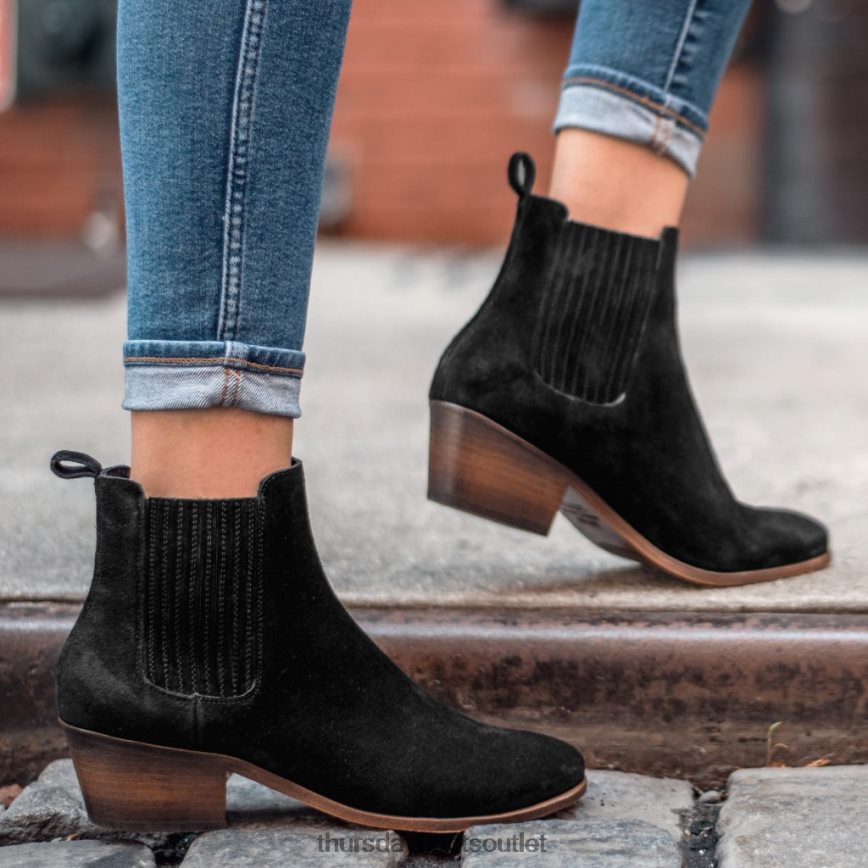 pl Thursday Boots kobiety but marzyciela czarny zamsz V64N62375 buty