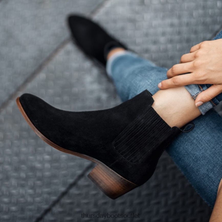 pl Thursday Boots kobiety but marzyciela czarny zamsz V64N62375 buty