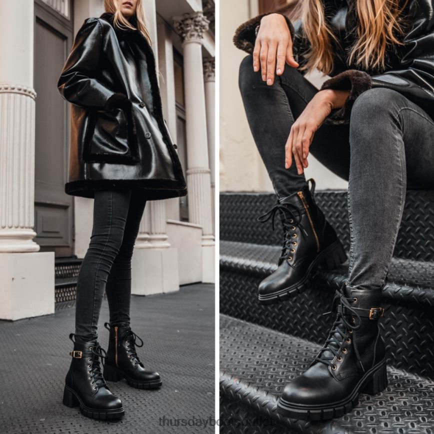 pl Thursday Boots kobiety coda czarne złoto V64N62366 buty