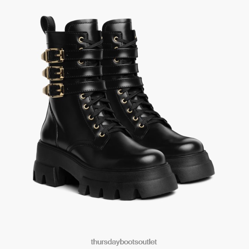pl Thursday Boots kobiety dynastia czarne złoto V64N62413 buty