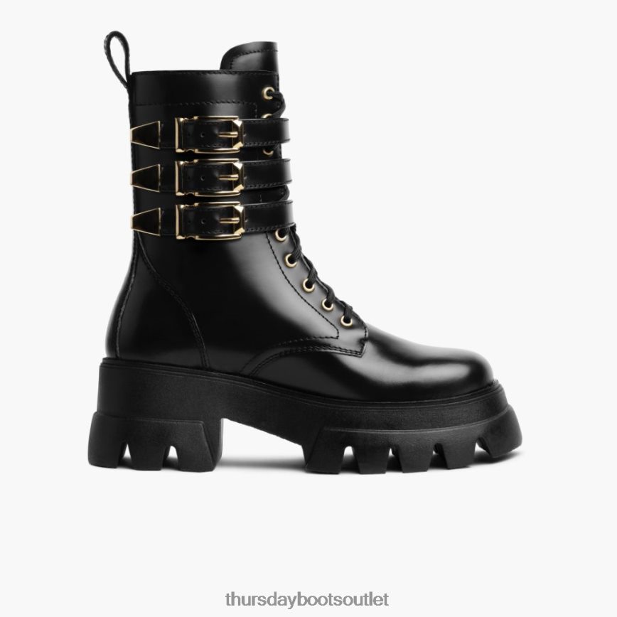pl Thursday Boots kobiety dynastia czarne złoto V64N62413 buty