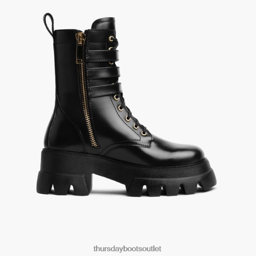 pl Thursday Boots kobiety dynastia czarne złoto V64N62413 buty