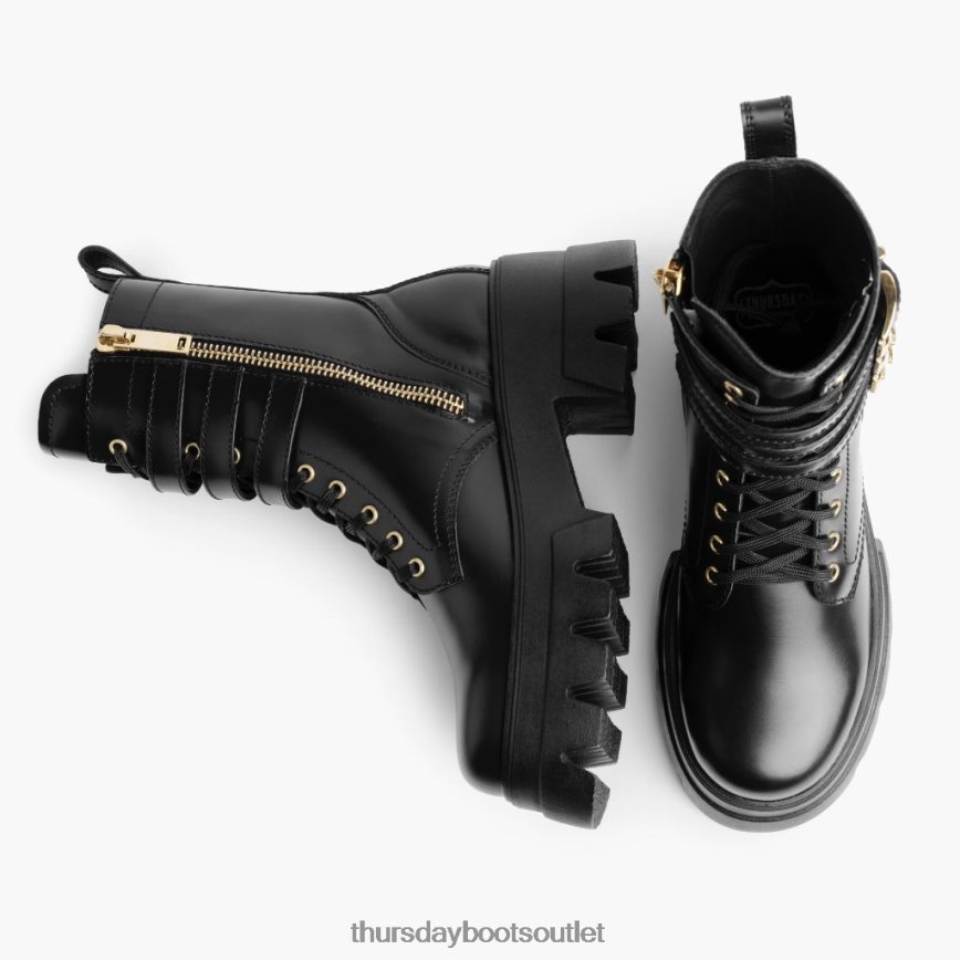 pl Thursday Boots kobiety dynastia czarne złoto V64N62413 buty