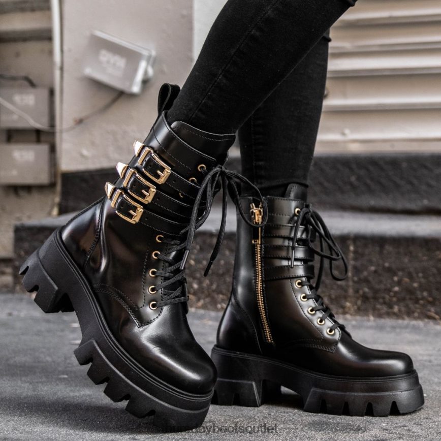 pl Thursday Boots kobiety dynastia czarne złoto V64N62413 buty
