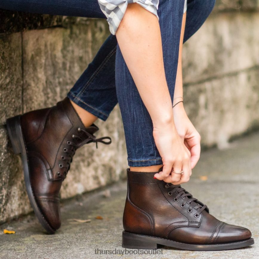pl Thursday Boots kobiety kapitan czarna kawa V64N62355 buty