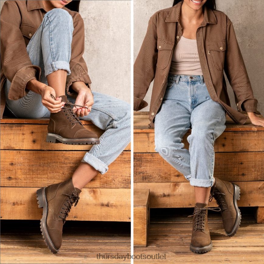 pl Thursday Boots kobiety kapitan opalenizna matowa V64N62354 buty