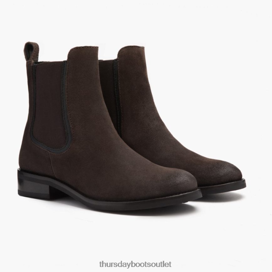 pl Thursday Boots kobiety księżna ciemnobrązowy zamsz V64N62326 buty