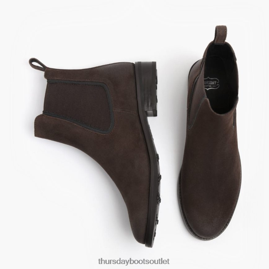 pl Thursday Boots kobiety księżna ciemnobrązowy zamsz V64N62326 buty