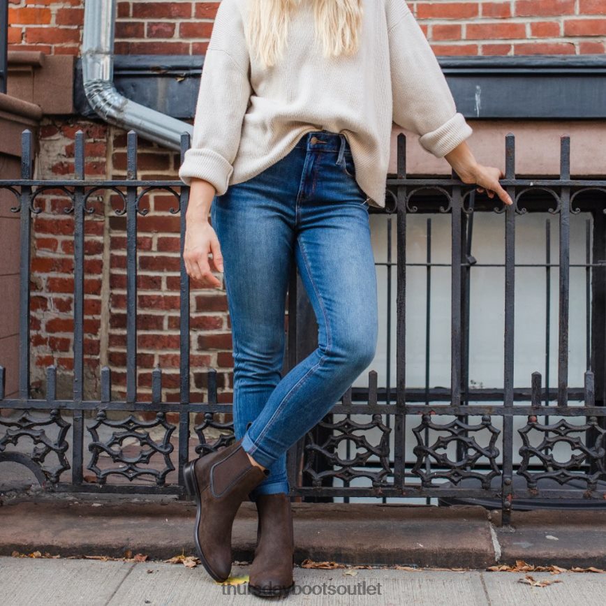 pl Thursday Boots kobiety księżna ciemnobrązowy zamsz V64N62326 buty