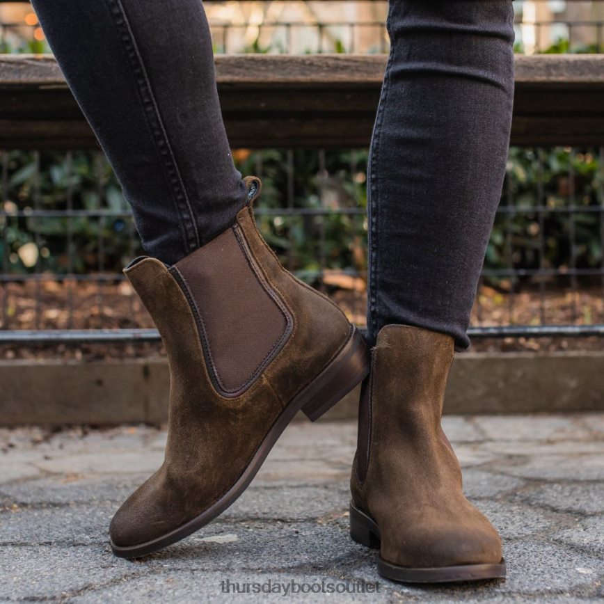 pl Thursday Boots kobiety księżna ciemnooliwkowy zamsz V64N62325 buty