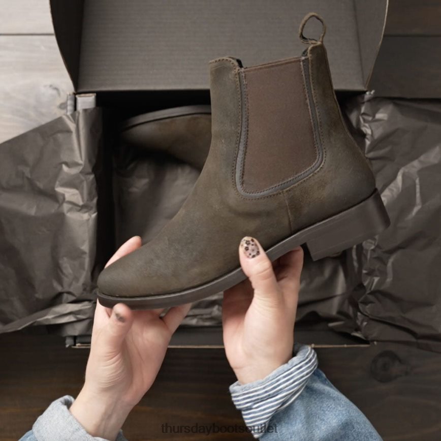 pl Thursday Boots kobiety księżna ciemnooliwkowy zamsz V64N62325 buty