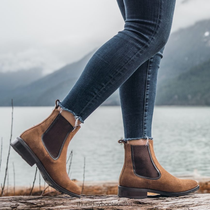 pl Thursday Boots kobiety księżna koniakowy zamsz V64N62329 buty