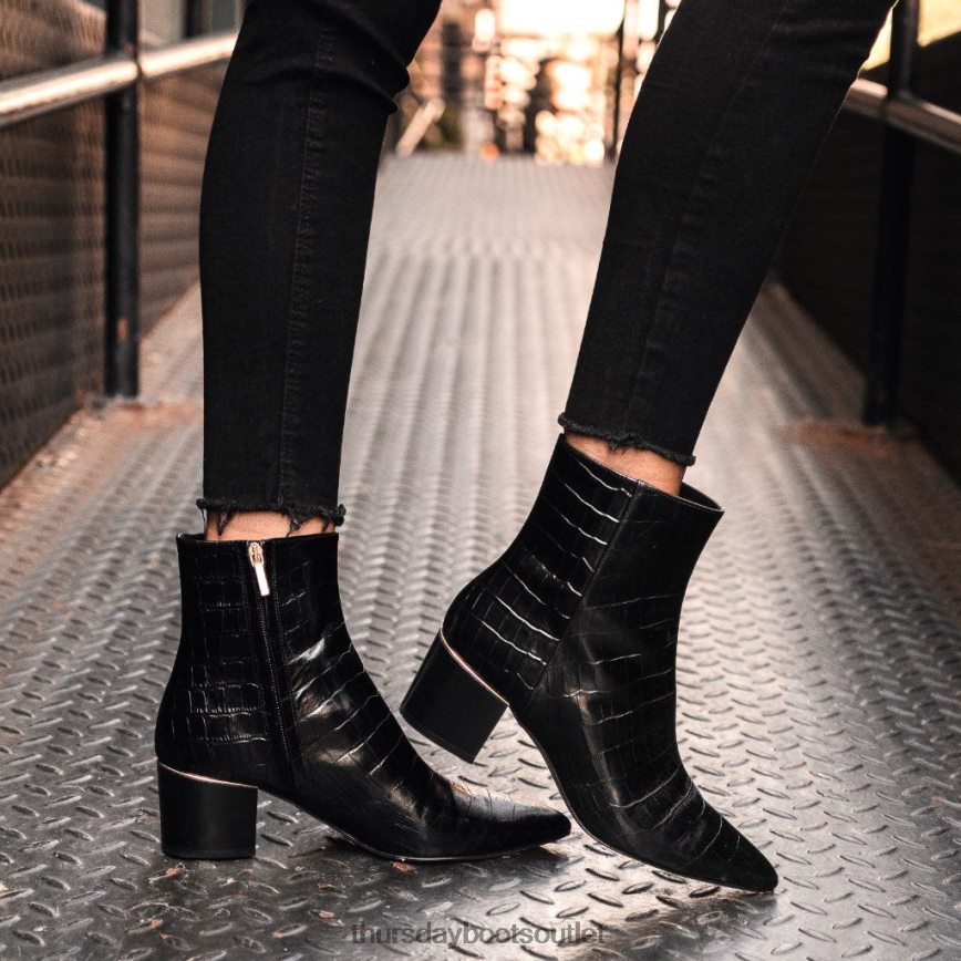 pl Thursday Boots kobiety luna czarny krokodyl V64N62414 buty