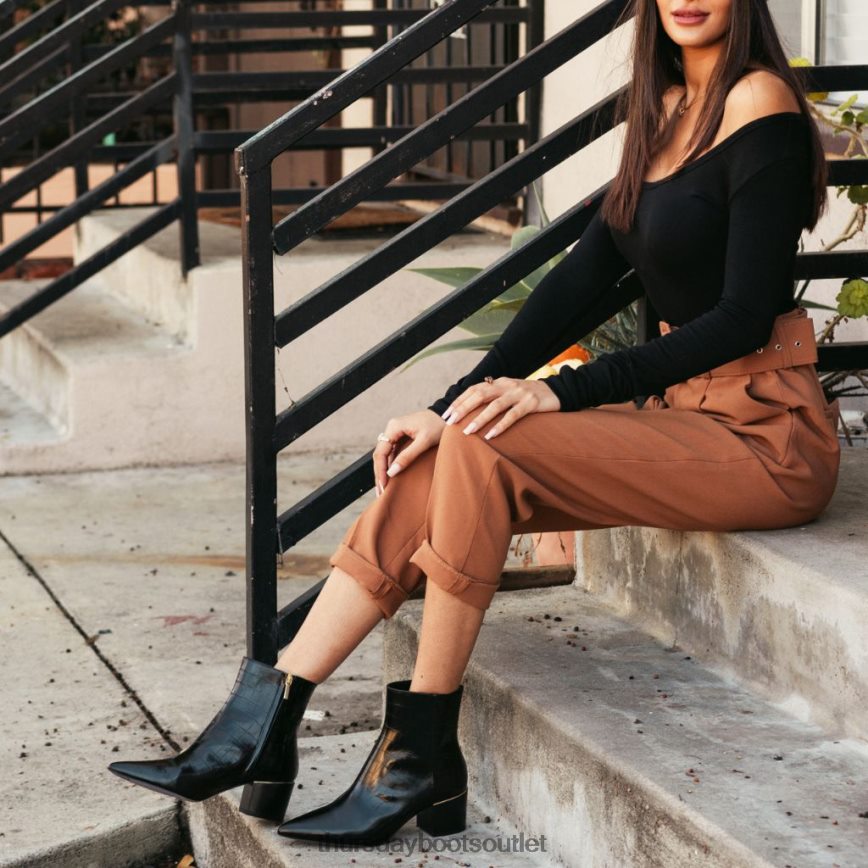 pl Thursday Boots kobiety luna czarny krokodyl V64N62414 buty