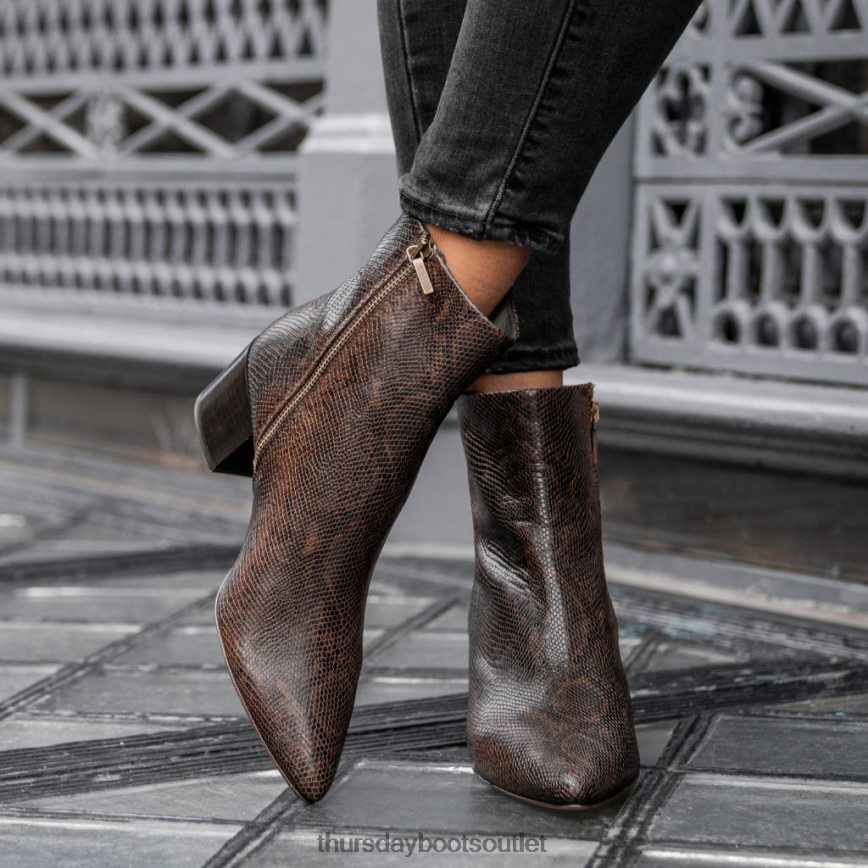 pl Thursday Boots kobiety luna nadruk czekoladowego węża V64N62415 buty