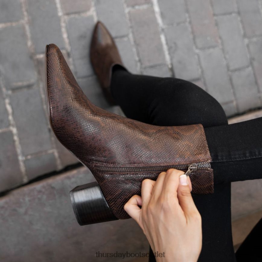 pl Thursday Boots kobiety luna nadruk czekoladowego węża V64N62415 buty