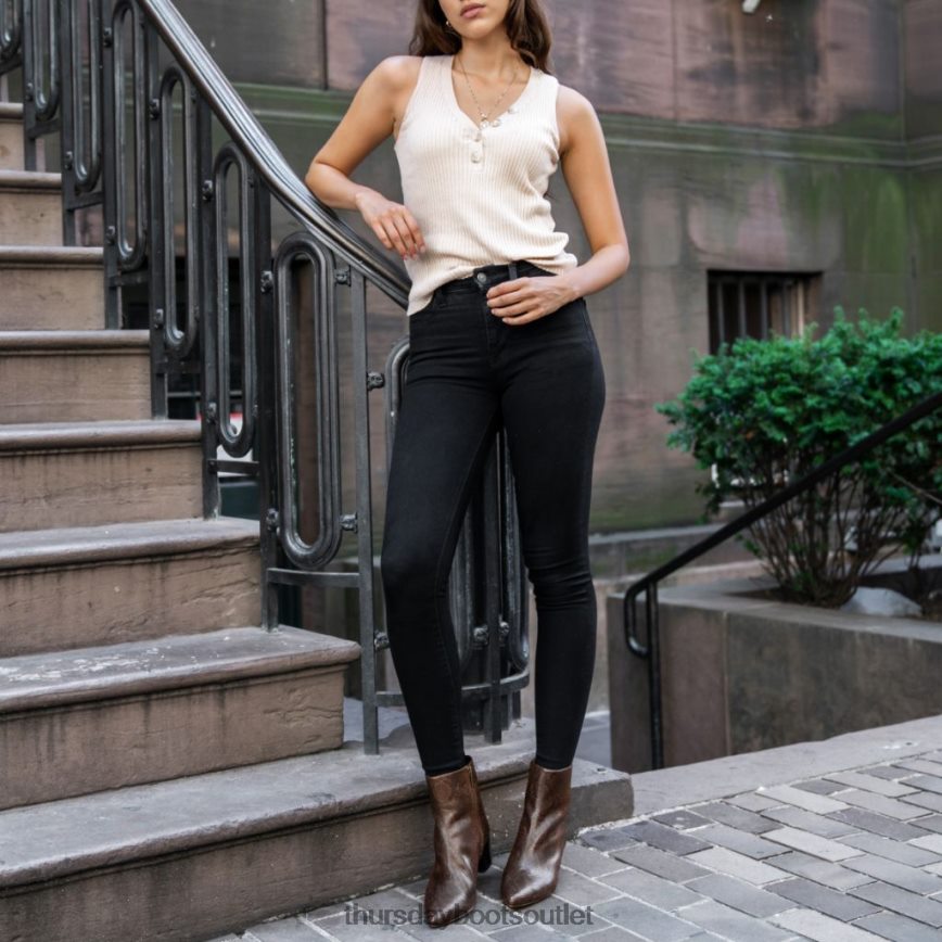 pl Thursday Boots kobiety luna nadruk czekoladowego węża V64N62415 buty