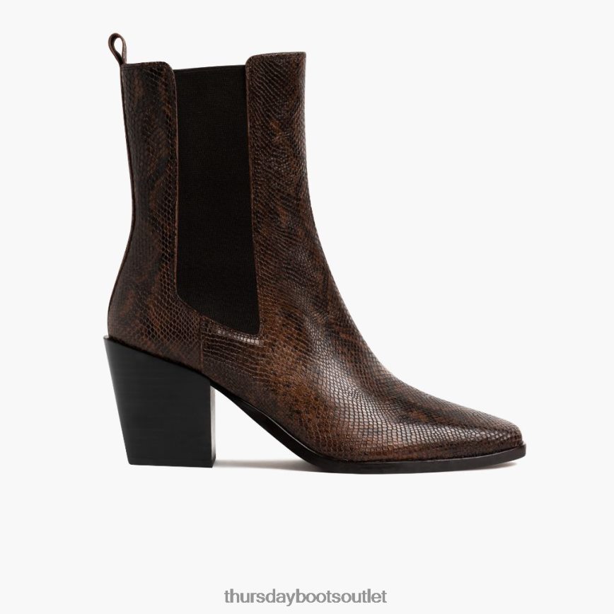 pl Thursday Boots kobiety soho nadruk czekoladowego węża V64N62426 buty