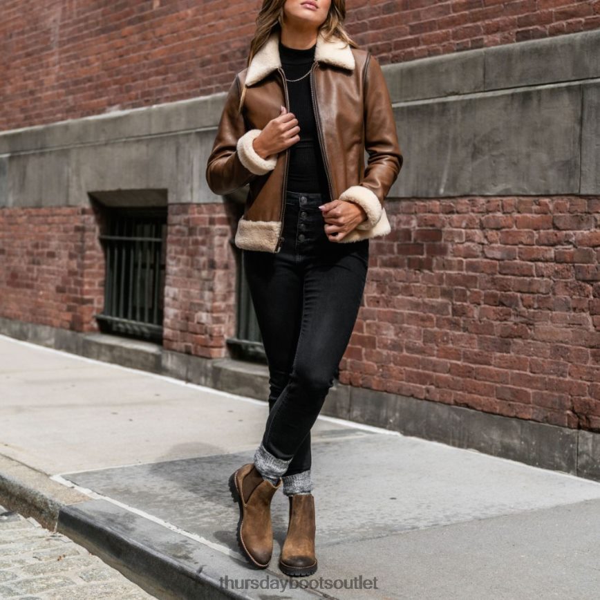 pl Thursday Boots kobiety kurtka lotnicza orzech włoski V64N62499 odzież