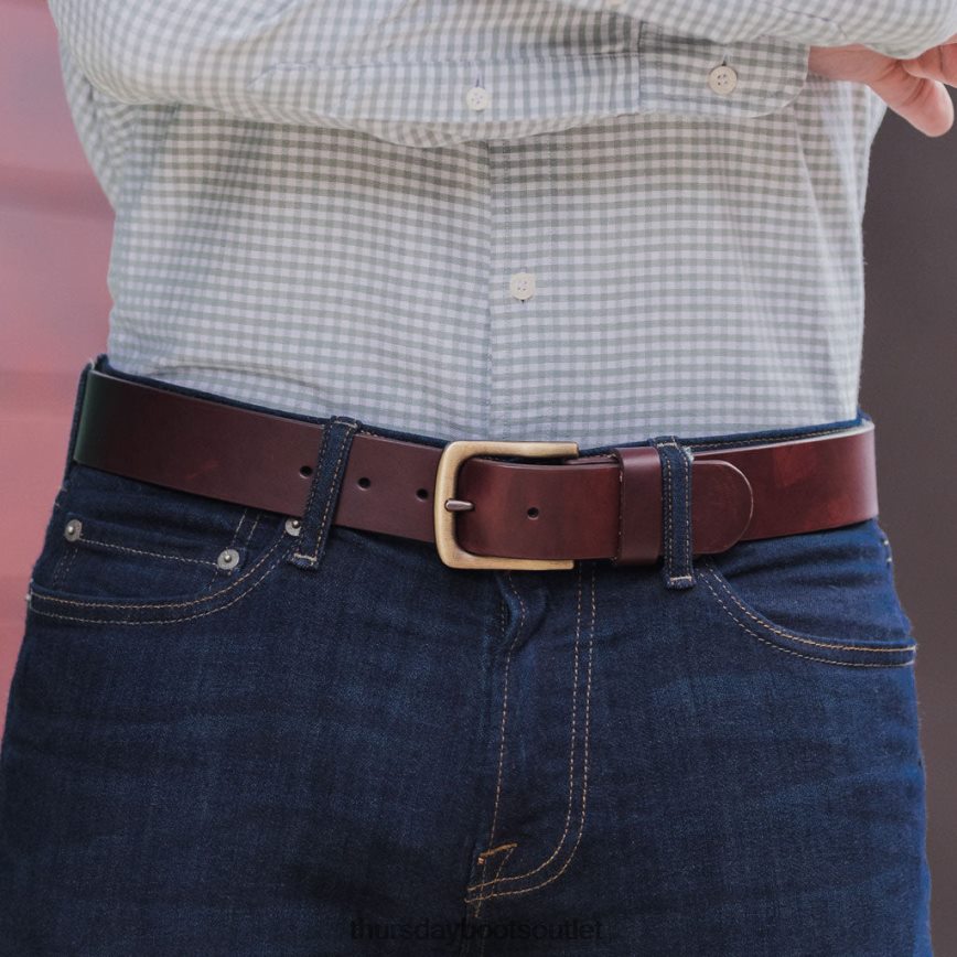 pl Thursday Boots mężczyźni zabytkowy skórzany pasek brązowy V64N62181 Akcesoria