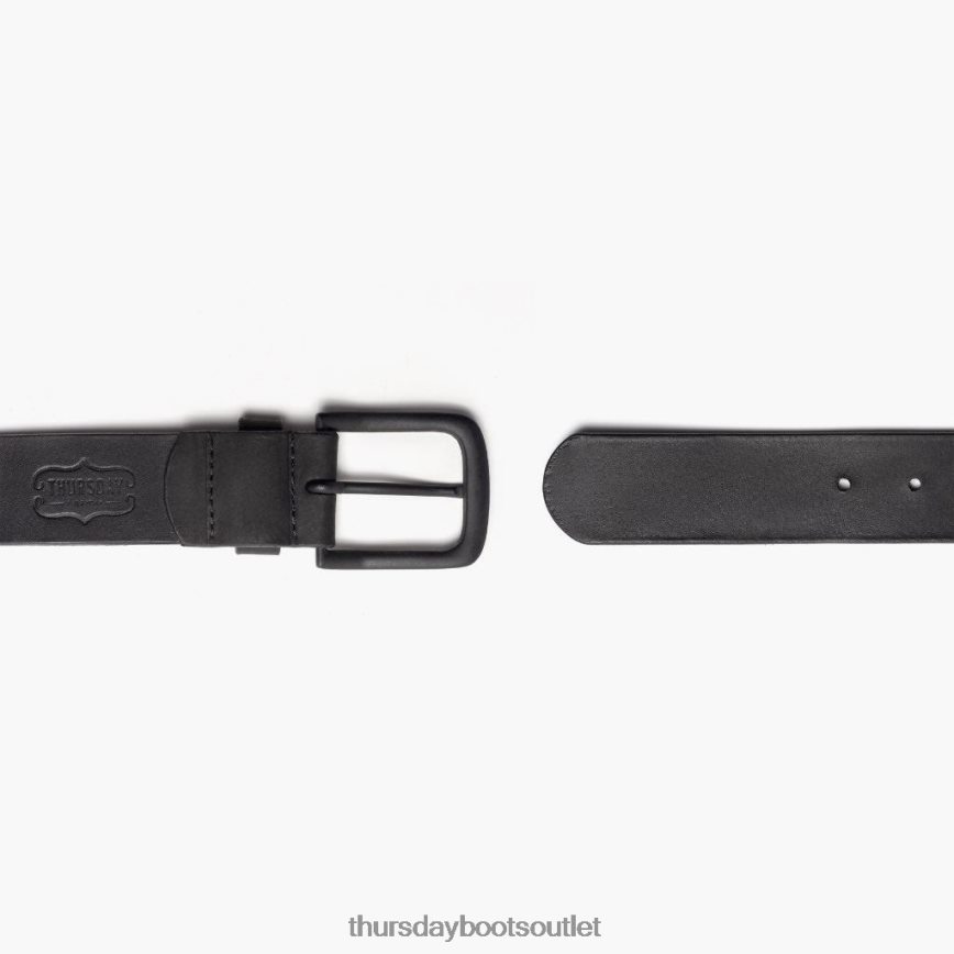 pl Thursday Boots mężczyźni zabytkowy skórzany pasek czarny mat V64N62176 Akcesoria