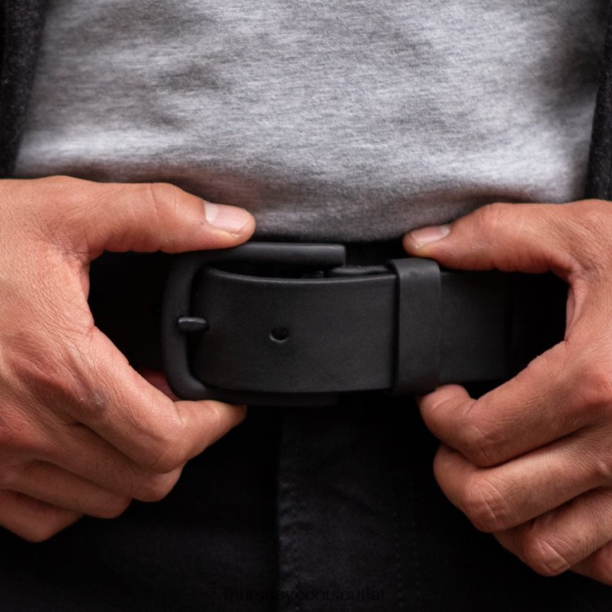 pl Thursday Boots mężczyźni zabytkowy skórzany pasek czarny mat V64N62176 Akcesoria