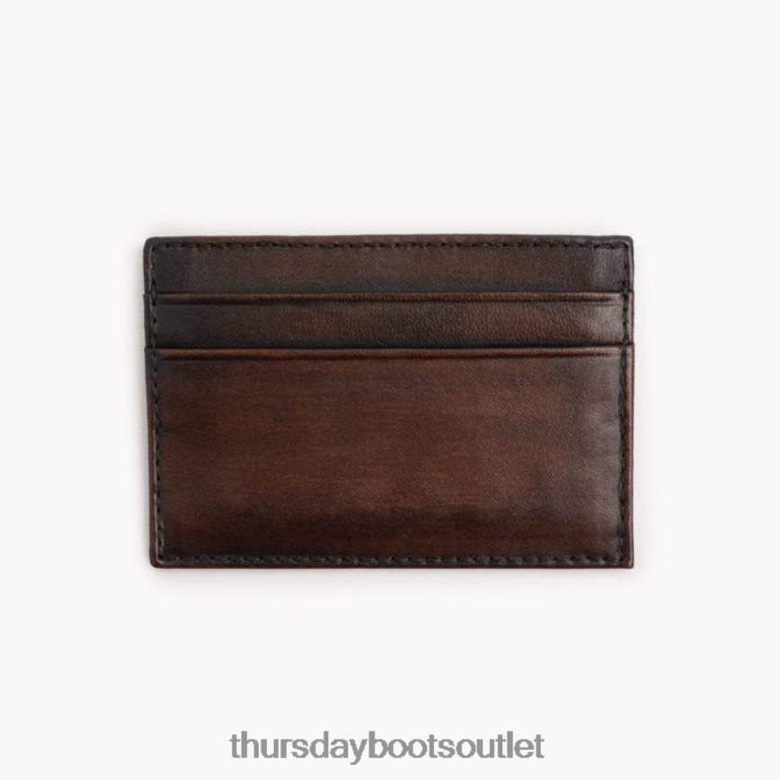 pl Thursday Boots mężczyźni skórzane etui na karty czarna kawa V64N62282 Akcesoria