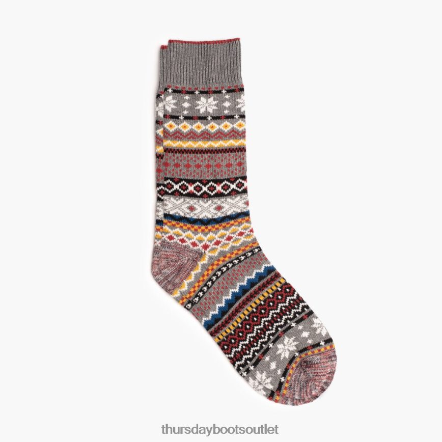 pl Thursday Boots mężczyźni norweska skarpeta sodello wrzosowy szary V64N62259 Akcesoria