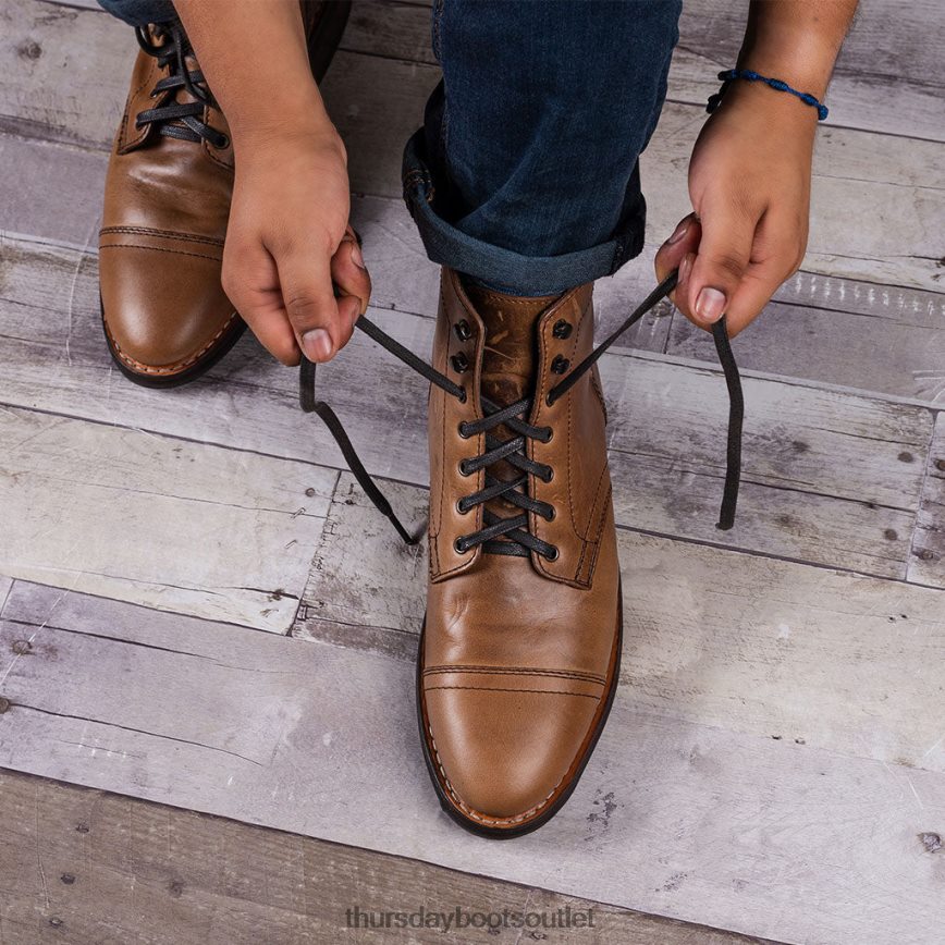 pl Thursday Boots mężczyźni płaskie woskowane bawełniane sznurówki brązowy V64N62288 Akcesoria