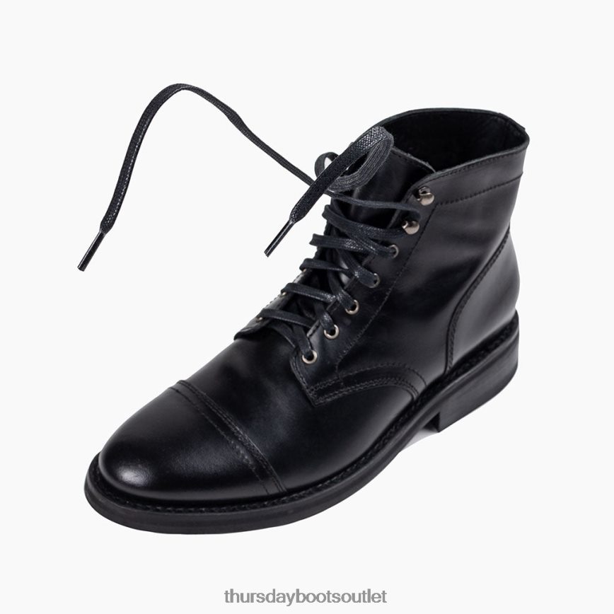 pl Thursday Boots mężczyźni płaskie woskowane bawełniane sznurówki czarny V64N62289 Akcesoria