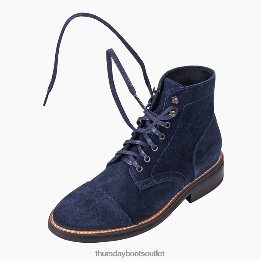 pl Thursday Boots mężczyźni płaskie woskowane bawełniane sznurówki niebieski V64N62301 Akcesoria