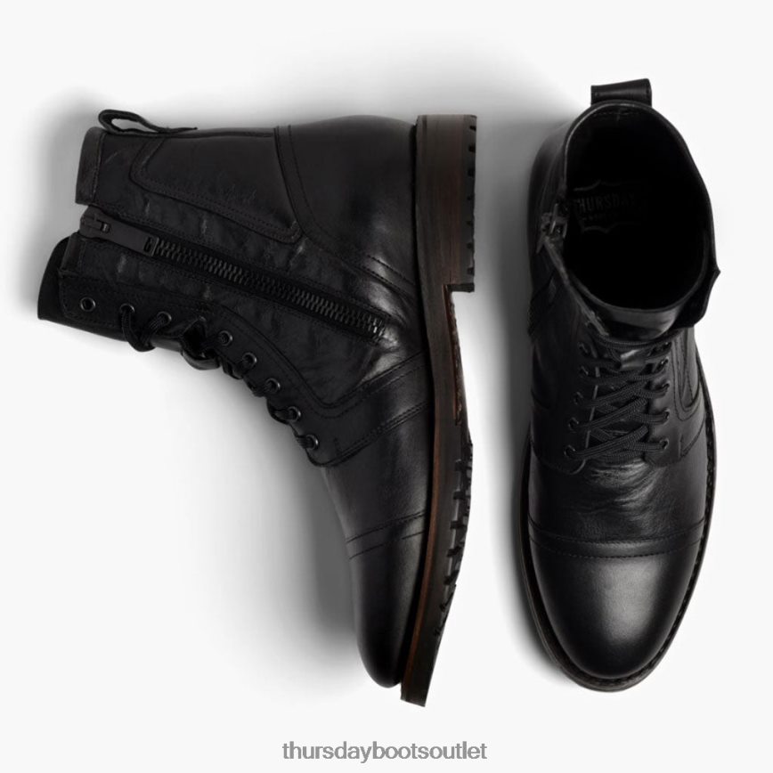 pl Thursday Boots mężczyźni casa moto czarny V64N6221 buty