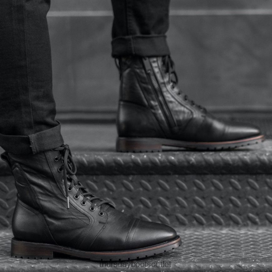 pl Thursday Boots mężczyźni casa moto czarny V64N6221 buty