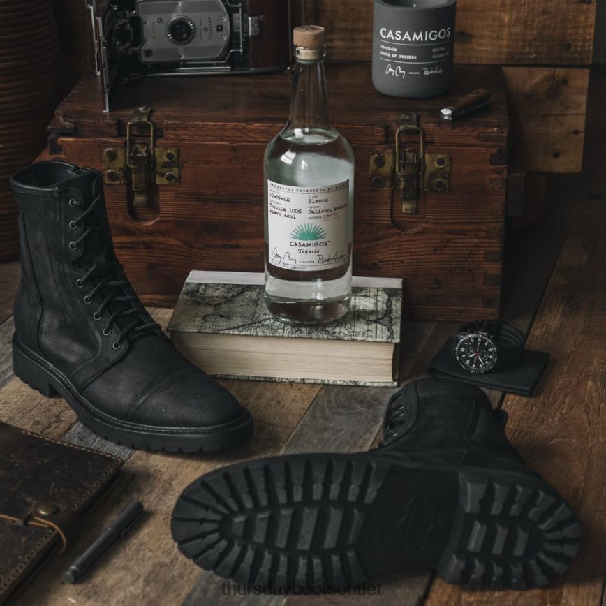pl Thursday Boots mężczyźni casa moto czarny mat V64N6220 buty