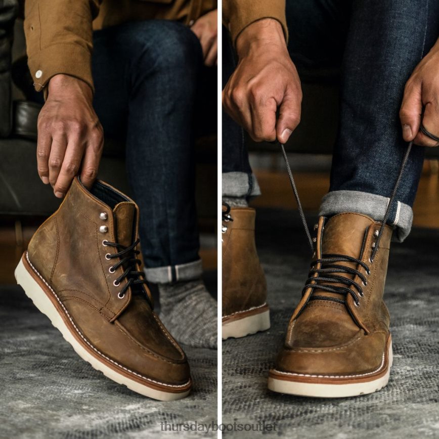 pl Thursday Boots mężczyźni dyplomata palona miedź V64N6257 buty