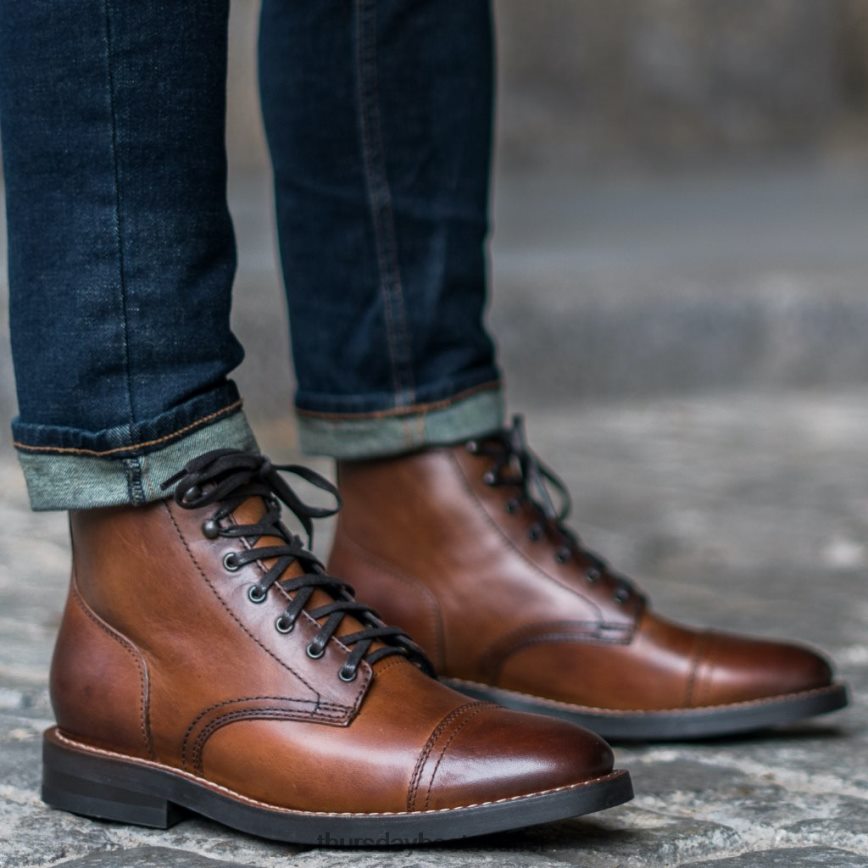pl Thursday Boots mężczyźni kapitan Brandy V64N629 buty
