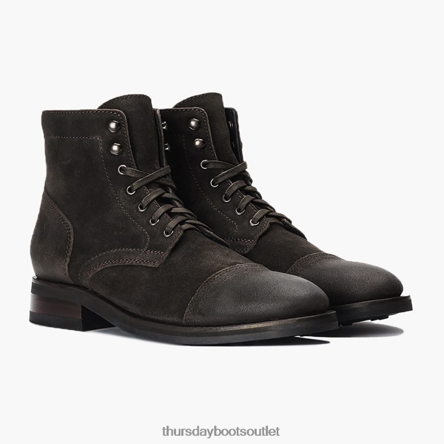 pl Thursday Boots mężczyźni kapitan ciemnooliwkowy zamsz V64N6216 buty