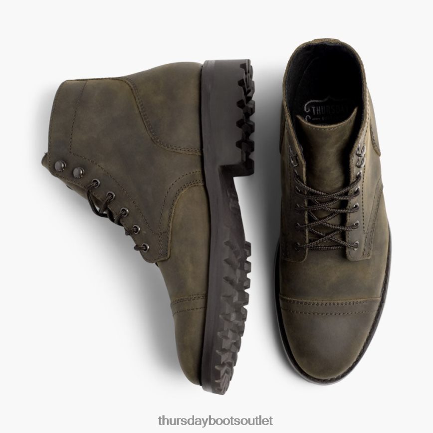 pl Thursday Boots mężczyźni kapitan ciemny oliwkowy mat V64N6210 buty