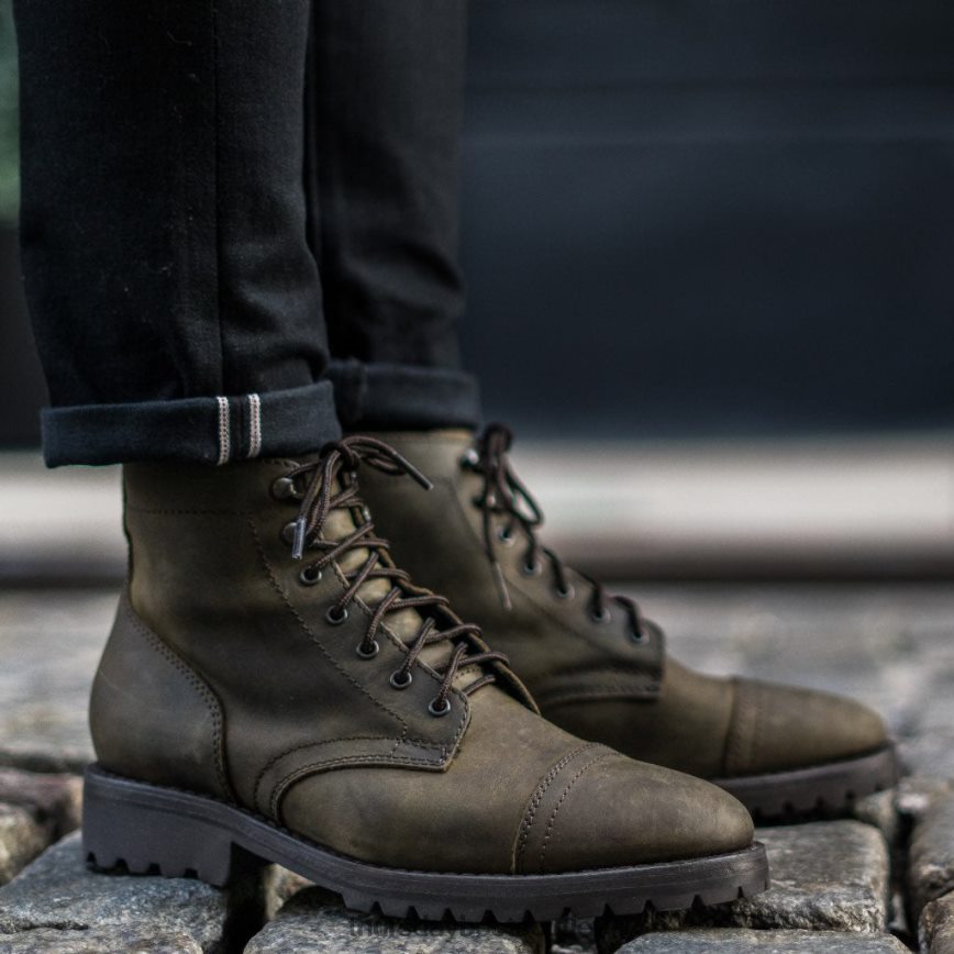 pl Thursday Boots mężczyźni kapitan ciemny oliwkowy mat V64N6210 buty