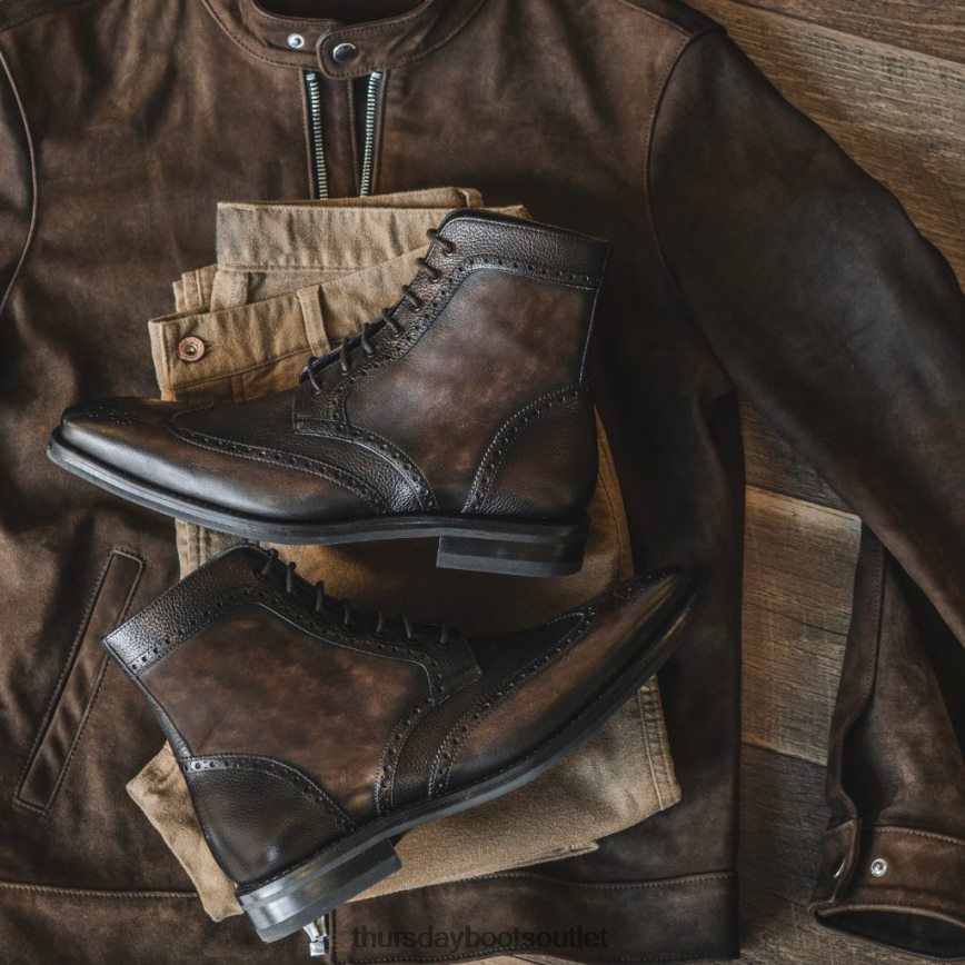 pl Thursday Boots mężczyźni końcówka skrzydła Ciemny dąb V64N6241 buty