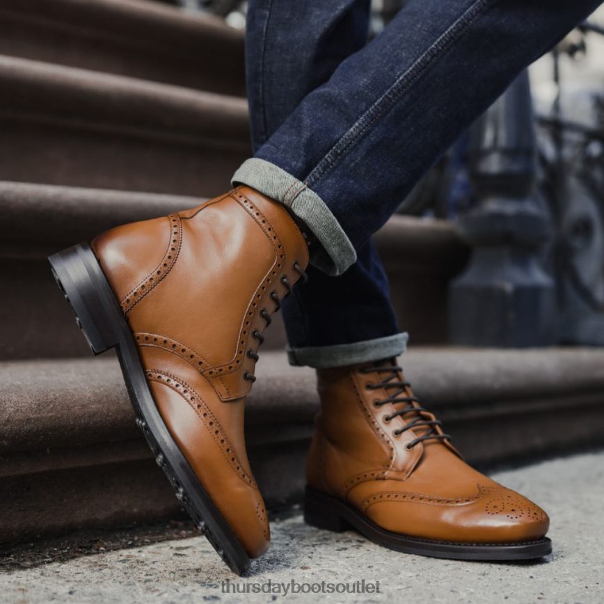pl Thursday Boots mężczyźni końcówka skrzydła brytyjska opalenizna V64N6242 buty
