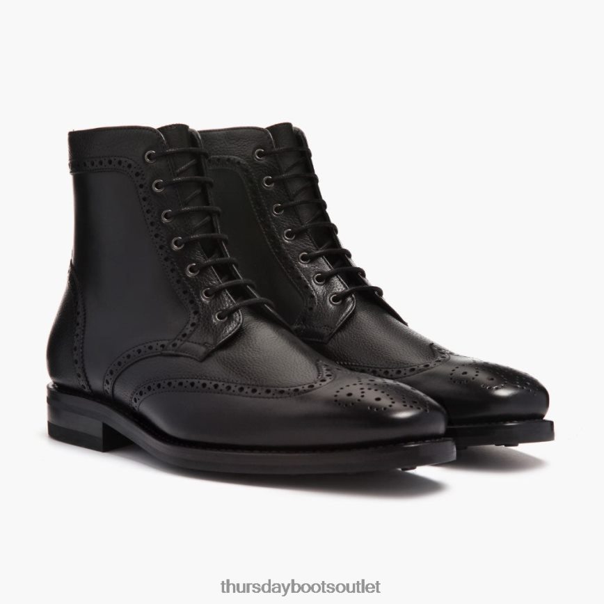 pl Thursday Boots mężczyźni końcówka skrzydła czarny V64N6240 buty