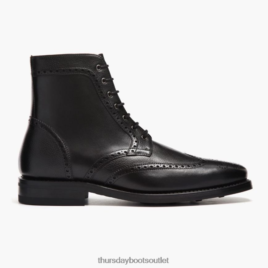 pl Thursday Boots mężczyźni końcówka skrzydła czarny V64N6240 buty