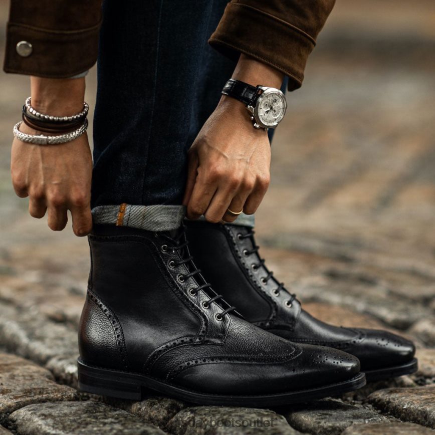 pl Thursday Boots mężczyźni końcówka skrzydła czarny V64N6240 buty