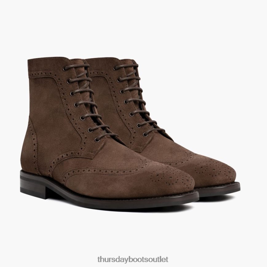 pl Thursday Boots mężczyźni końcówka skrzydła czekoladowy zamsz V64N6243 buty