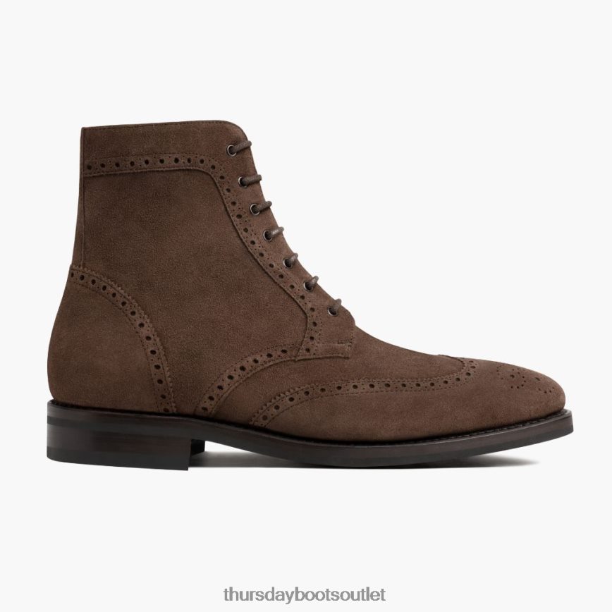 pl Thursday Boots mężczyźni końcówka skrzydła czekoladowy zamsz V64N6243 buty